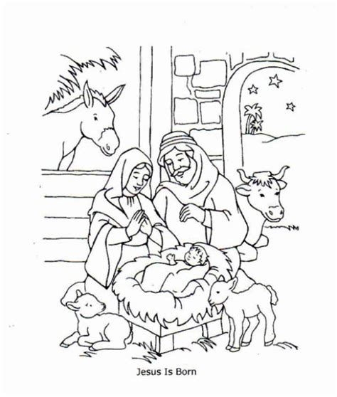Jesus Is Born And Jesus Love Me Coloring Page : Color Luna