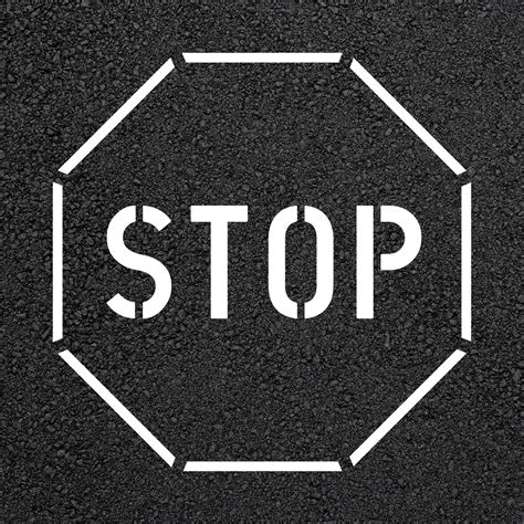 Stop Sign Stencil Stop