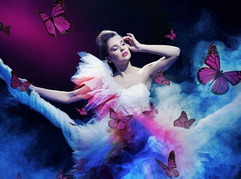 Women With Butterfly Wallpapers Wallpaper Cave