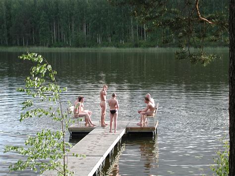 Finnish Midsummer Boys Swimming After Having A Sauna In Ku Flickr