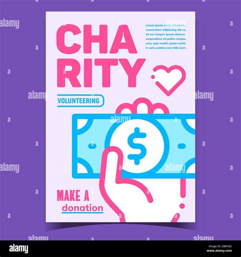 charity volunteering advertising poster vector stock vector image and art alamy