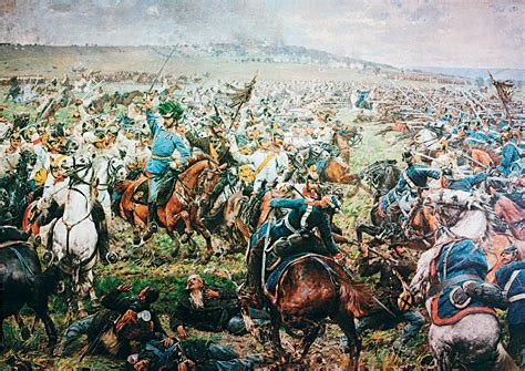 Cavalry Engagement Between Prussians And Austrians In Closing Phase Of