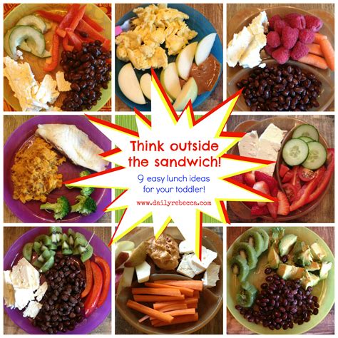For children, food is fun, so encourage them to snack with these interesting, but healthy ideas for their lunch. Think Outside the Sandwich! {9 easy lunch ideas for your ...