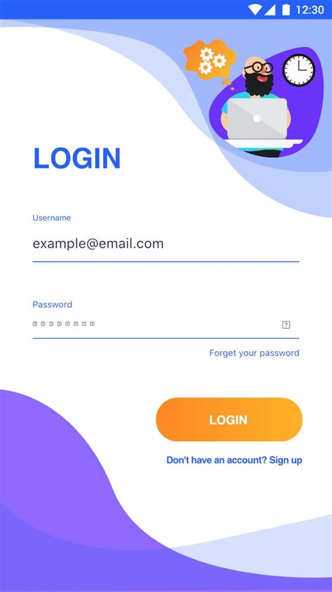 Free Android Login Designs Login Design Android App Design Mobile