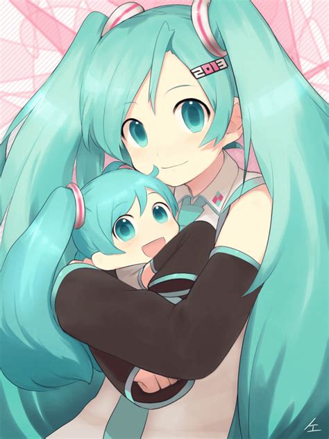 Miku Holding Baby Miku Uwu Rmemeloid