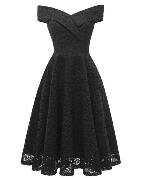 Off The Shoulder Cocktail Lace Dress Sexy Lace Dress Womens Vintage Dresses Swing Dress