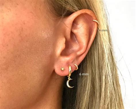Huggie Hoop Earrings Gold Conch Hoop Cartilage Hoop Hoop Etsy