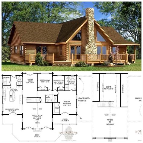 Large Log Home Floor Plans Floorplansclick