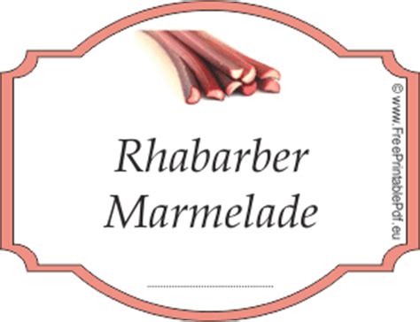 Mit viel liebe gestaltet und schnell gedruckt. Rhabarber-Marmelade etiketten zum ausdrucken | PDF Drucken ...