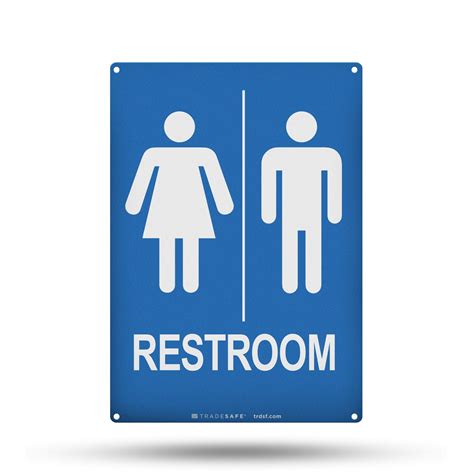 Unisex Restroom Sign Aluminum Restroom Signs Tradesafe