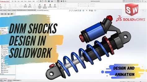 🔴 Shock Absorbers Designing And Animations Solidworks Tutorials