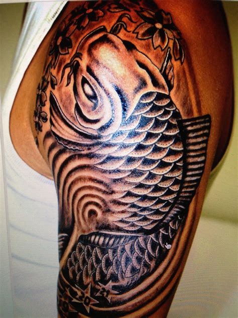Half Arm Koi Fish Tattoo Sleeve Viraltattoo