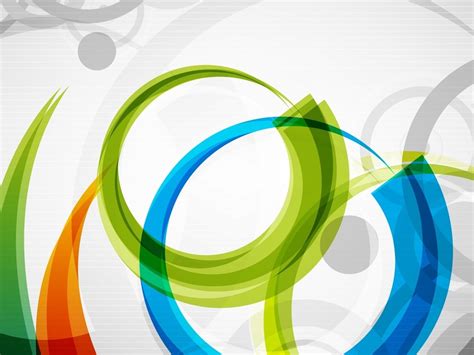 Elegant Colorful Circles Background For Powerpoint Abstract And