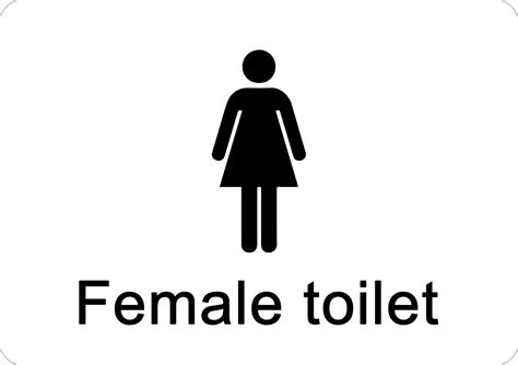 Printed Aluminum A5 Sign Female Toilet Sign