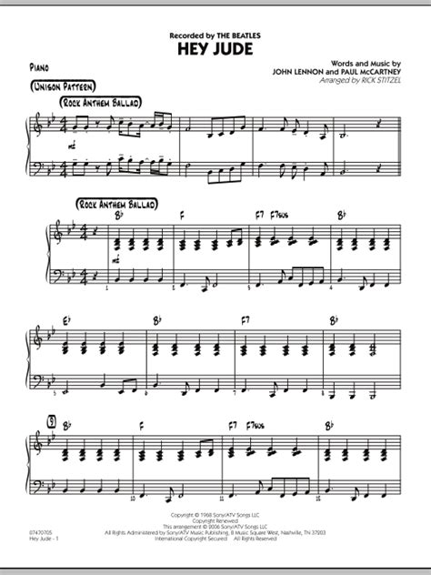 Download and print in pdf or midi free sheet music for hey jude by paul mccartney arranged by christian isiordia for piano (solo). Hey Jude - Piano Sheet Music | Rick Stitzel | Jazz Ensemble