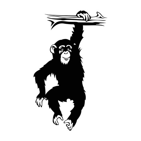 Download Monkey Chimpanzee Bough Graphics SVG Dxf EPS Png Cdr Ai ...