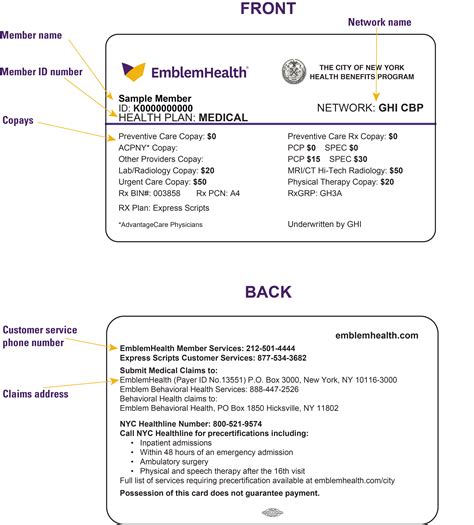 Member Identification Cards Emblemhealth