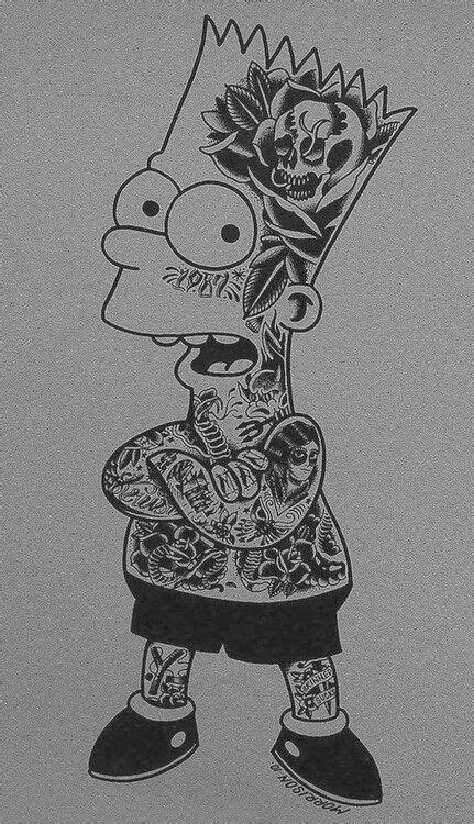 Gangsta Simpsons Tattoo Cartoon Tattoos Simpsons Art