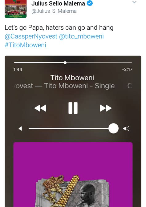 4 likes · 1 talking about this. Twitter Goes Crazy Over Cassper's New Single 'Tito Mboweni ...