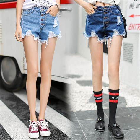 2018 Summer Newest Fashion High Waist Tassel Vintage Hote Short Jeans