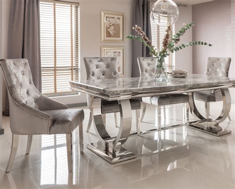 Made in malaysia, the cameo is constructed from sturdy wood and includes six chairs and one table. Most Beautiful Dining Room Tables UK for 2021