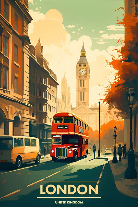Wall Art Print London Vintage Travel Poster Europosters