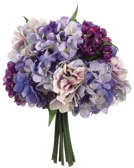 The faux hydrangea is custom dyed just for us in gorgeous shades of lavender and purple. Purple & Lavender Hydrangea Bouquet in 2020 | Wedding ...