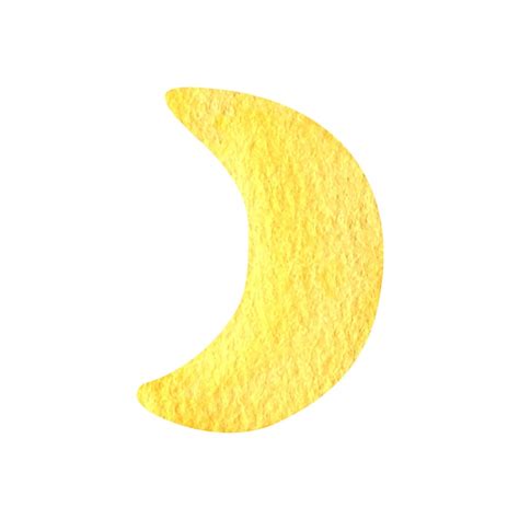Premium Vector Yellow Crescent Moon Clipart Hand Drawn Watercolor