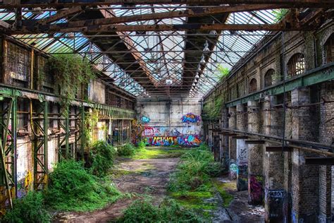 Free Picture Warehouse Hall Construction Interior Plant Old