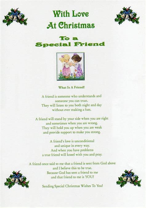 Special Friends Poems Friends Christmas Laminated Poem Ts