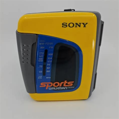 Vintage Walkman Sony Sports Yellow Amfm Radio Cassette Player Wm Fs191