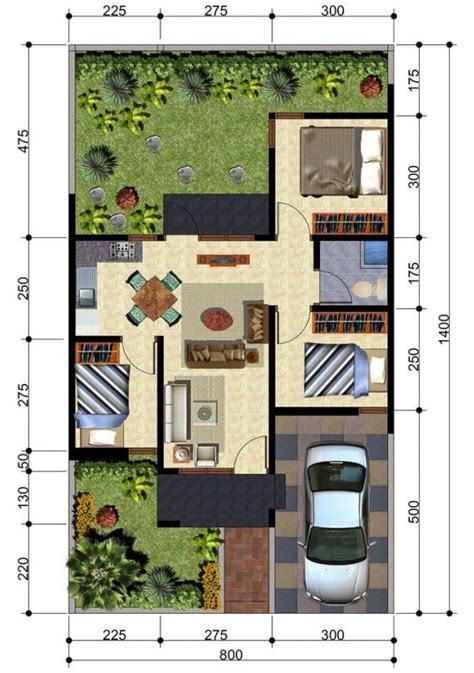 Rumah minimalis ini mempunyai muka 6 meter dan panjang 17 meter. 20 Denah Rumah Minimalis 1 Lantai 3 Kamar Tidur Yang ...
