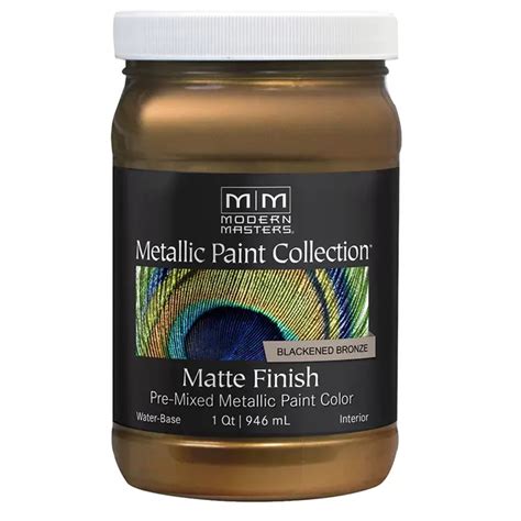 1 Qt Modern Masters Mm238 Blackened Bronze Metallic Paint Collection