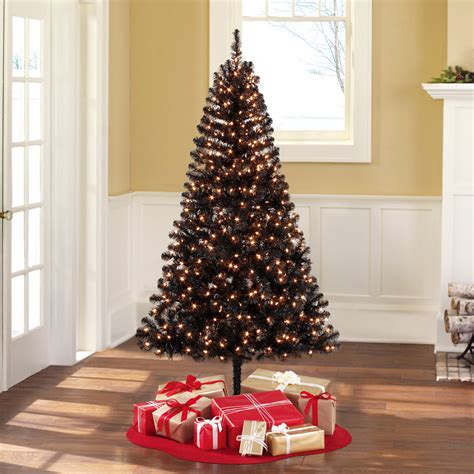 Holiday Time Pre Lit 65 Madison Pine Black Artificial Christmas Tree