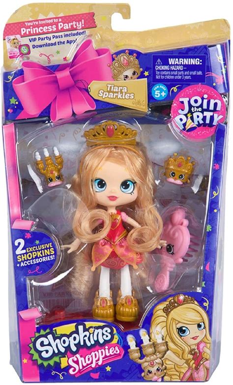 Shopkins Shoppies Join The Party Themed Doll Tiara Sparkles Collectible