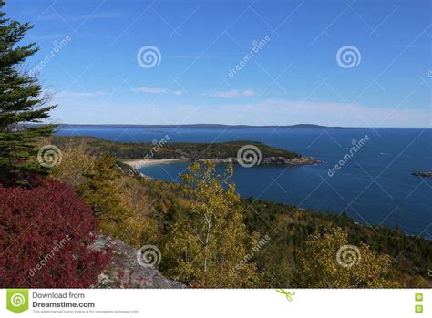 View Of Sand Beach Acadia National Park Stock Photo Image Of Sand