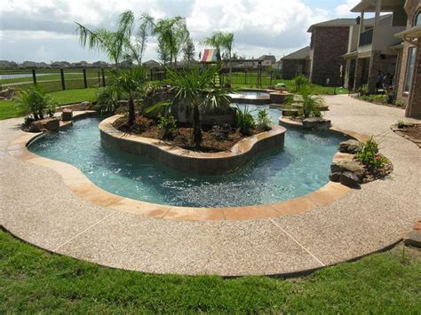 Pea Gravel Decking Flagstone Coping Island Accent Pea Gravel Patio