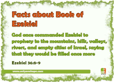 Fun Facts About The Book Of Ezekiel Only One Hope
