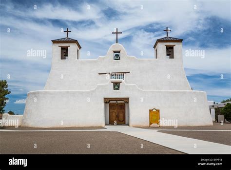 The St Augustine Church In The Pueblo Of Isleta New Mexico Usa Stock