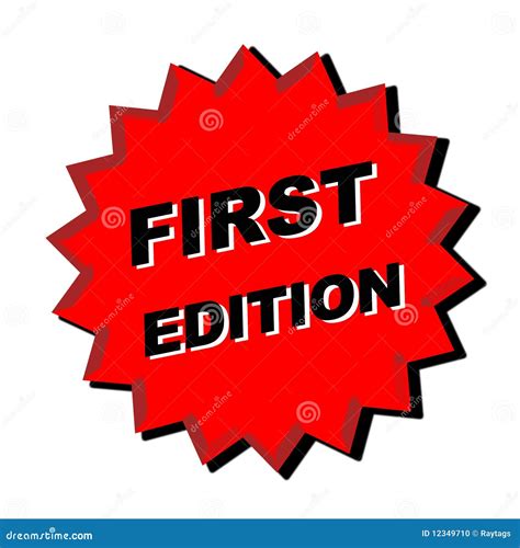 First Edition Sign Stock Photo Image 12349710