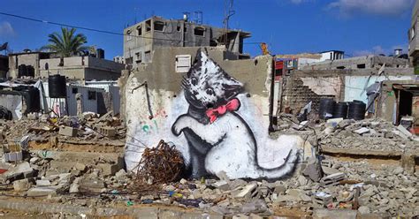 A challenge to justice. why was this truman's position? Banksy Secretly Gets Into Gaza To Create Controversial ...