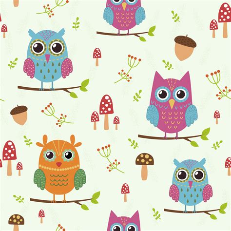 Funny Owls seamless patterns files Векторные клипарты текстурные фоны бекграунды AI