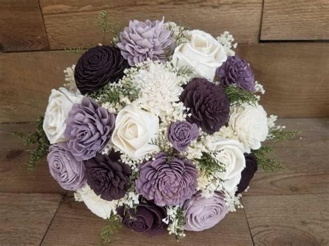 Sola wood flowers are made from tapioca plant. Custom Plum Dusty Purple Lavender Sola Wood Flower Bouquet ...