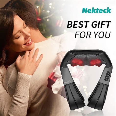 Shiatsu Neck And Back Massager With Soothing Heat Nekteck Electric Deep Tissue 3d Kneading