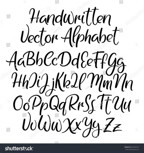 Modern Calligraphy Font Handwritten Brush Letters Uppercase