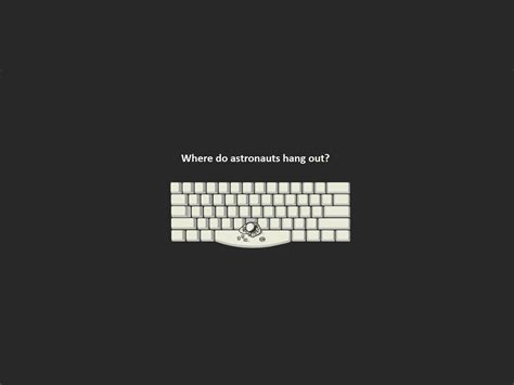 Outer Space Minimalistic Dark White Keyboards Bar Funny
