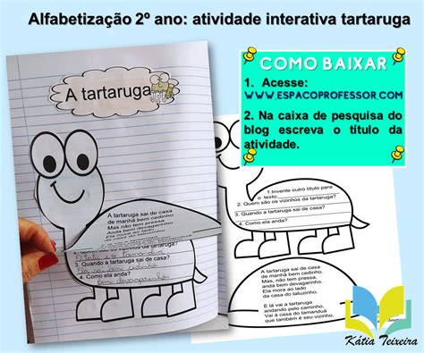 Alfabetização 2º Ano Atividade Interativa Tartaruga