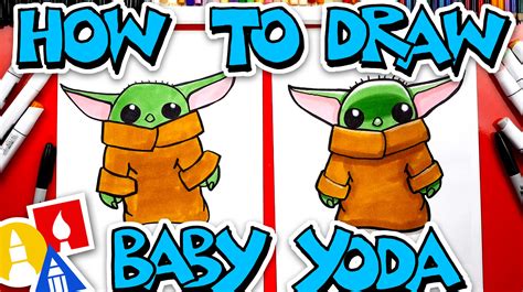 How To Draw Baby Yoda From The Mandalorian Art For Kids Hub