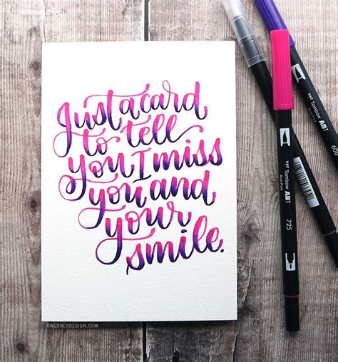 Your letter art might not look like what you've seen. Marker Blended Lettering Card - Tombow Dual Brush Pens ...