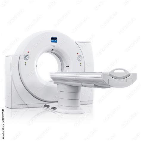 Ct Scan Isolated On White Magnetic Resonance Imaging Machine